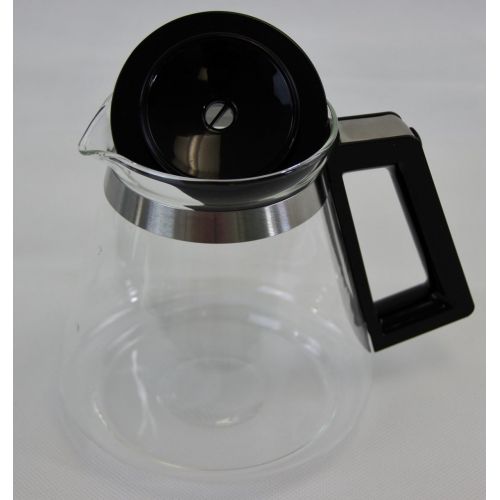  Melitta AromaSignature DeLuxe 100702, Filterkaffeemaschine mit Glaskanne, Heissbrueh-Verfahren, Schwarz/Edelstahl