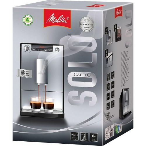  Melitta Caffeo Solo E 950-222 Kaffeevollautomat (Exzellenter Kaffee-Genuss dank Vorbruehfunktion und herausnehmbarer Bruehgruppe) pure black