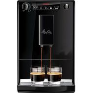 Melitta Caffeo Solo E950-222 Schlanker Kaffeevollautomat mit Vorbruehfunktion | 15 Bar | LED-Display | hoehenverstellbarer Kaffeeauslauf | Herausnehmbare Bruehgruppe | Pure Black
