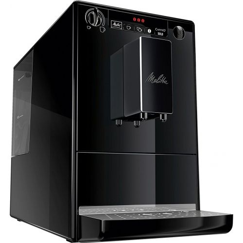  Melitta Caffeo Solo E950-222 Schlanker Kaffeevollautomat mit Vorbruehfunktion | 15 Bar | LED-Display | hoehenverstellbarer Kaffeeauslauf | Herausnehmbare Bruehgruppe | Pure Black