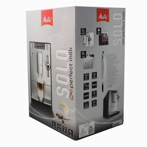  Melitta Caffeo Solo E950-222 Schlanker Kaffeevollautomat mit Vorbruehfunktion | 15 Bar | LED-Display | hoehenverstellbarer Kaffeeauslauf | Herausnehmbare Bruehgruppe | Pure Black