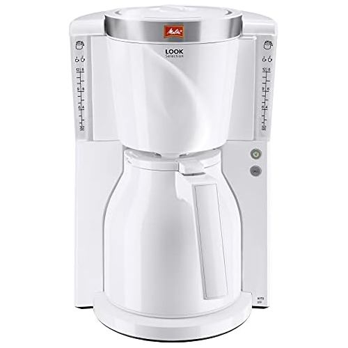  Melitta Kaffeefiltermaschine Look Therm Selection, Aromaselector, Kalkschutz, weiss 101111