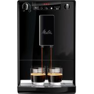 Melitta Caffeo Solo E950-101 Schlanker Kaffeevollautomat mit Vorbruehfunktion | 15 Bar | LED-Display | hoehenverstellbarer Kaffeeauslauf | Herausnehmbare Bruehgruppe | Schwarz