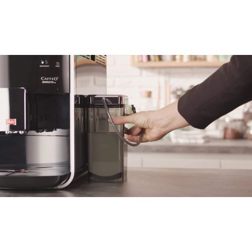  Melitta Caffeo Barista TS Smart F850-102, Kaffeevollautomat mit Milchbehalter, Smartphone-Steuerung mit Connect App, One Touch Funktion, Schwarz