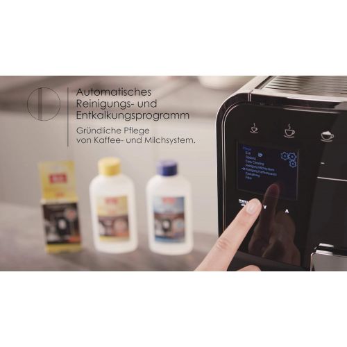  Melitta Caffeo Barista TS Smart F850-102, Kaffeevollautomat mit Milchbehalter, Smartphone-Steuerung mit Connect App, One Touch Funktion, Schwarz