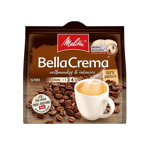  [아마존 핫딜]  [아마존핫딜]Melitta gemahlener Roestkaffee in Kaffeepads, 16 Pads, 100% Arabica, vollmundig und intensiv, Starke 3 bis 4, BellaCrema