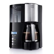 [아마존 핫딜]  [아마존핫딜]Melitta Optima Timer 100801 bk, Filterkaffeemaschine mit Glaskanne und Timer-Funktion, Abnehmbarer Wassertank, Schwarz & Filtertueten Naturbraun 102 / 80