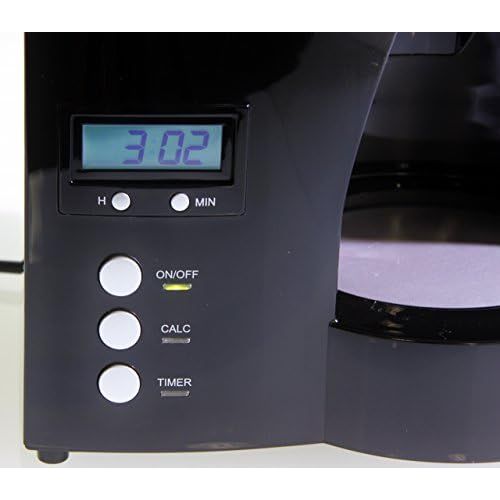  Melitta Optima Timer 100801 bk, Filterkaffeemaschine mit Glaskanne und Timer-Funktion, Abnehmbarer Wassertank, Schwarz & Filtertueten Naturbraun 102 / 80