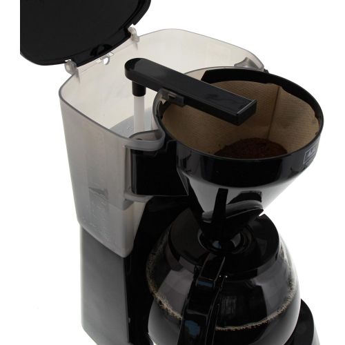  Melitta Easy 1010-02, Filterkaffeemaschine mit Glaskanne, Kompaktes Design, Schwarz