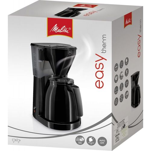  Melitta 1023-06 Easy Therm II + 2 Kannen Filterkaffeemaschine 1050, Kunststoff schwarz