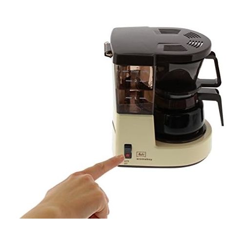  Melitta Aromaboy 1015-03, Kleine Filterkaffeemaschine mit Glaskanne, Beige/Braun