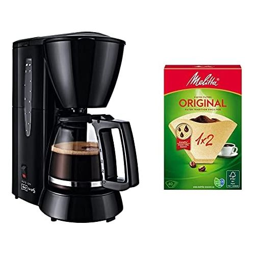  Melitta M 720-1/2 Single5 Kaffeefiltermaschine -Glaskanne mit Tassenskalierung -Tropfstopp schwarz