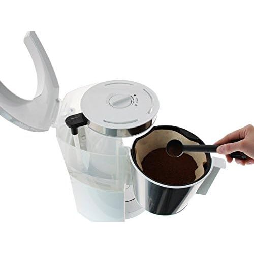  Melitta Look Timer 1011-08, Filterkaffeemaschine mit Glaskanne und Timer-Funktion, AromaSelector, Schwarz