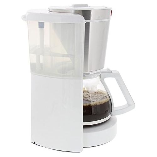  Melitta Look Timer 1011-08, Filterkaffeemaschine mit Glaskanne und Timer-Funktion, AromaSelector, Schwarz