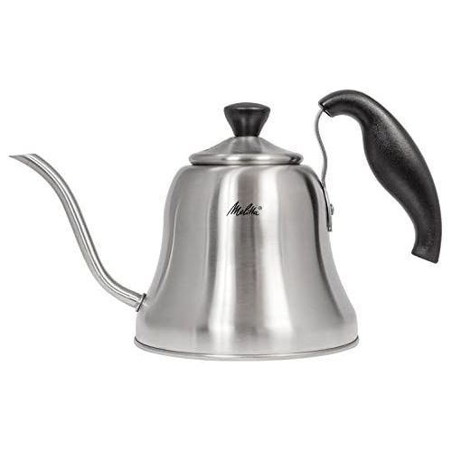  Melitta 219025 Filter Porzellan Kaffeefilter + Handbrueh-Wasserkessel mit Schwanenhalsausguss