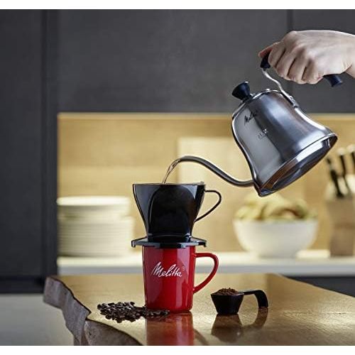  Melitta Kaffeedosierloeffel mit Mengenmarkierungen, Fuer 8, 10 oder 12 g, Kunststoff, Schwarz, 217618