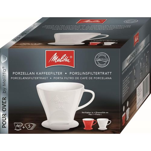  Melitta 219025 Filter Porzellan Kaffeefilter Groesse 1x4 Weiss & Kaffeedosierloeffel mit Mengenmarkierungen, Fuer 8, 10 oder 12 g, Kunststoff, Schwarz, 217618
