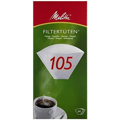  Melitta Filtertueten 105, Weiss, 200 Stueck