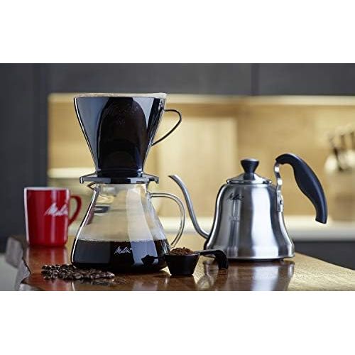  Melitta Kaffeehalter fuer Filtertueten, Kaffeefilter 1x6 Standard, Kunststoff, Schwarz, 217571
