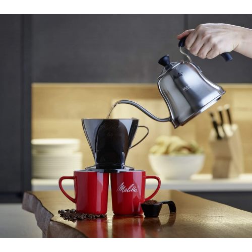  Melitta Kaffeehalter fuer Filtertueten, Kaffeefilter 1x6 Standard, Kunststoff, Schwarz, 217571