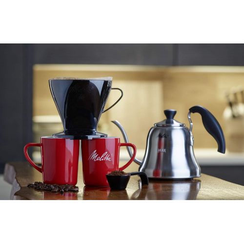  Melitta Kaffeehalter fuer Filtertueten, Kaffeefilter 1x6 Standard, Kunststoff, Schwarz, 217571