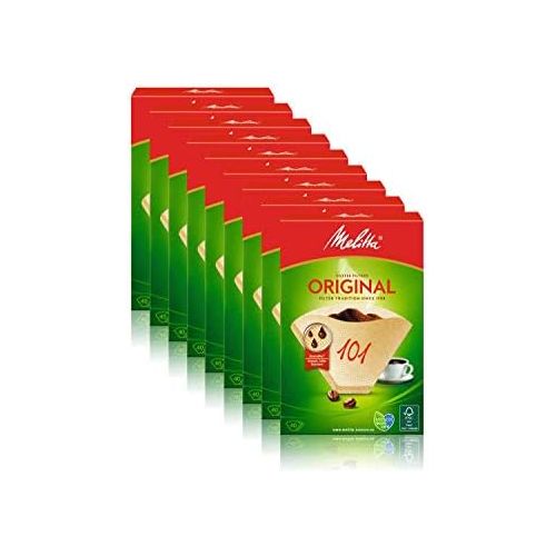  Melitta Filtertueten 101, Aromapor Papier, Naturbraun, (9x40) Stueck