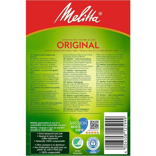  Melitta Filtertueten 101, Aromapor Papier, Naturbraun, (9x40) Stueck