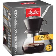 Melitta Pour-Over Coffee Brewer W/ Glass Carafe, 6 Cups (6 Ozper Cup) , (Packing may Vary)