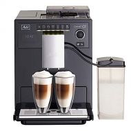 [아마존베스트]Melitta Caffeo CI E970-103, Kaffeevollautomat mit Milchbehalter, Zweikammern-Bohnenbehalter, One Touch Funktion, Schwarz