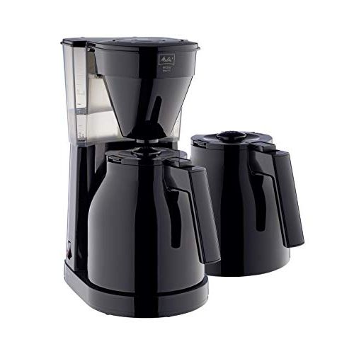  Melitta Easy 1023-02 , Filterkaffeemaschine mit Glaskanne, Kompaktes Design, Schwarz