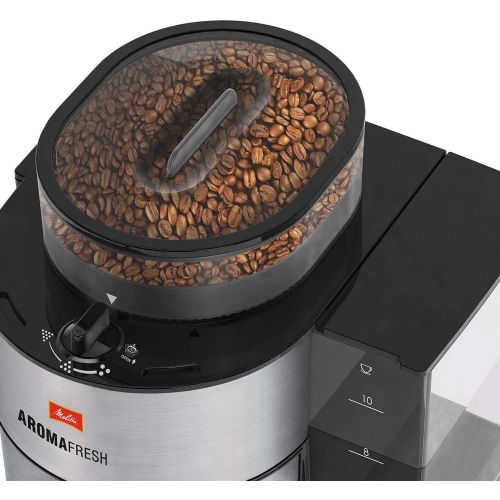  Melitta 1021-01 AromaFresh Filterkaffeemaschine Rostfreier Stahl schwarz