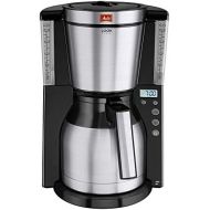 Melitta Look Therm Timer 1011-16, Filterkaffeemaschine mit Thermkanne und Timer-Funktion, AromaSelector, Schwarz