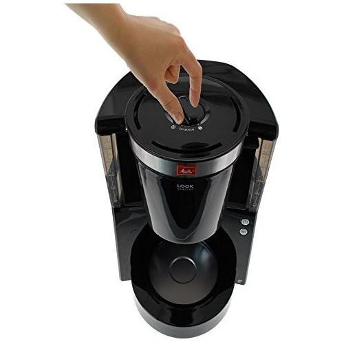  Melitta Look Therm Selection 1011-12, Filterkaffeemaschine mit Thermkanne, AromaSelector, Schwarz