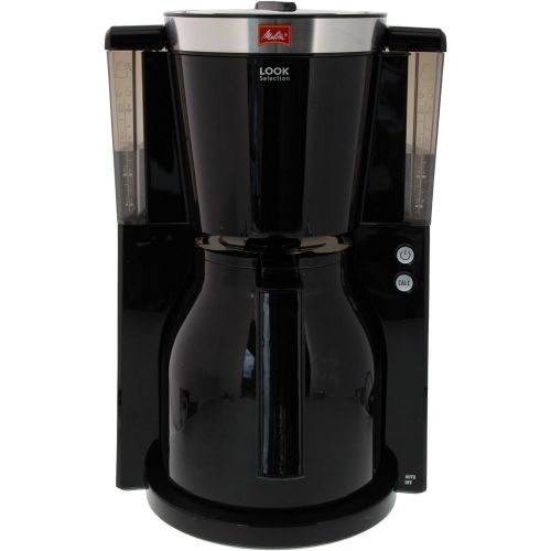  Melitta Look Therm Selection 1011-12, Filterkaffeemaschine mit Thermkanne, AromaSelector, Schwarz