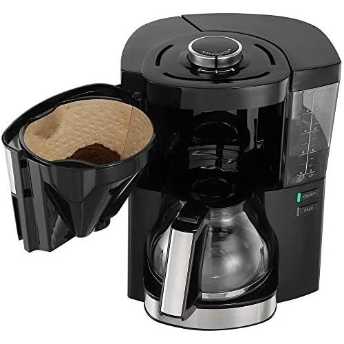  Melitta Look V Perfection 1025-06 Filterkaffeemaschine mit Glaskanne, abnehmbaren Wassertank und Entkalkungsprogramm (schwarz), Kunststoff, 1.25 liters