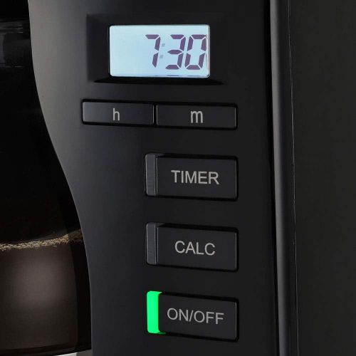  Melitta Look V Timer 1025-08 Filterkaffeemaschine mit Timerfunktion, abnehmbaren Wassertank und Entkalkungsprogramm (schwarz), Kunststoff, 1.25 liters