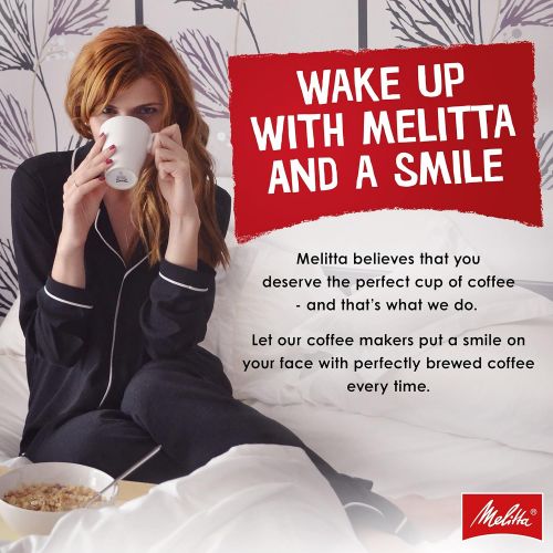  Melitta Aroma Enhance Drip Coffee Maker with Glass Carafe Capacity: 10 cups Includes 5 Melitta Coffee Filters # 4 White