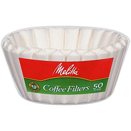  Melitta 8-12 Cup Basket Coffee Filters, White, 50 Count (Pack of 12)