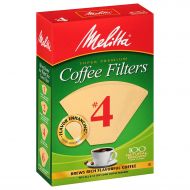Melitta #4 Cone Coffee Filters, Natural Brown, 100 Count (Pack of 6, 600 Total Filters)