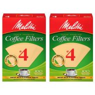 Melitta #4 Coffee Filters, Natural Brown, 2 Pack of 100 Filters.