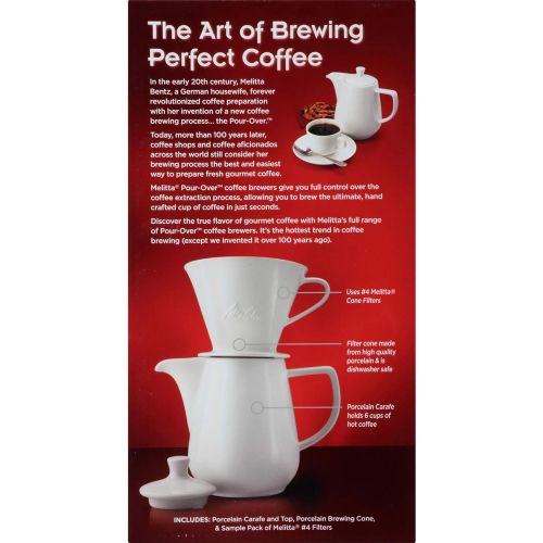  Melitta Gourmet Coffeemaker, Pack of 1, Porcelain Carafe