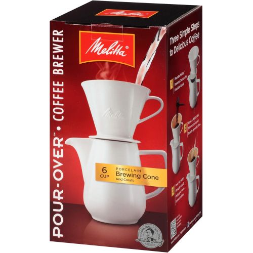  Melitta Gourmet Coffeemaker, Pack of 1, Porcelain Carafe