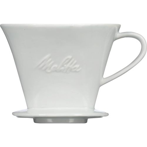  Melitta #2 Porcelain Single-Cup Pour Over Coffee Brewer, White: Coffee Substitutes: Kitchen & Dining