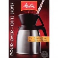 Melitta Coffee Maker, 10 Cup Pour- Over Brewer with Stainless Thermal Carafe, Steel Carafe - Package Might Vary (60 OZ)