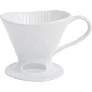[아마존베스트]Melitta 1 Cup Porcelain Pour-Over Cone Coffeemaker, Glossy White