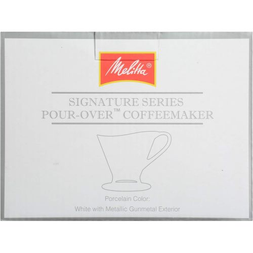  Melitta Signature Series 1 Cup Pour-Over Coffee Brewer, Gunmetal Gray