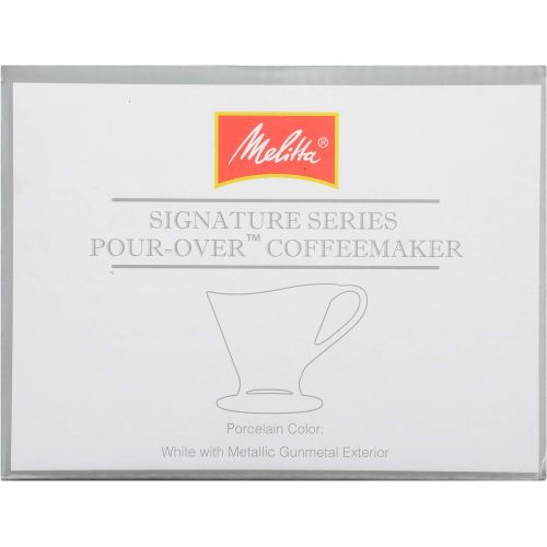  Melitta Signature Series 1 Cup Pour-Over Coffee Brewer, Gunmetal Gray