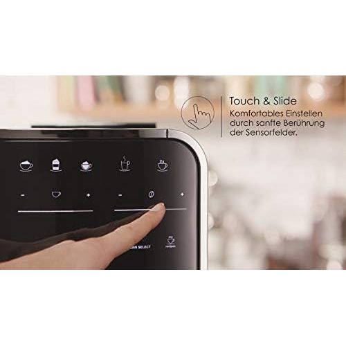  [아마존베스트]Melitta Caffeo Barista TS Smart F850-102 Fully Automatic Coffee Machine with Milk Container, Smartphone Control with Connect App, One Touch Function, Black