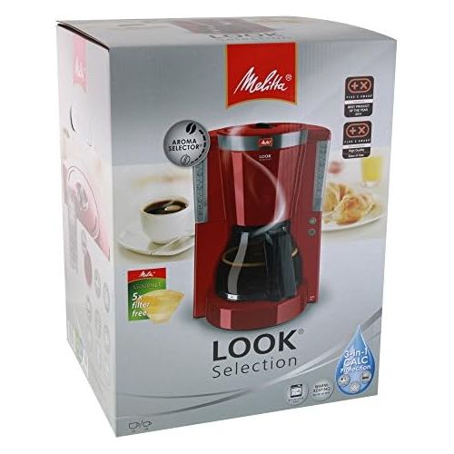  [아마존베스트]Melitta 1011 Look IV Selection Coffee Filter Machine, Red