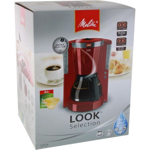  [아마존베스트]Melitta 1011 Look IV Selection Coffee Filter Machine, Red